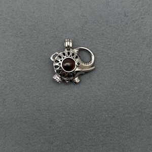 Sterling Silver Elephant Pearl Cage Pendant